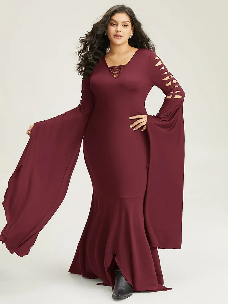 Halloween Ripped Extra Long Sleeve Dress sold by Bloomchic product image thumbnail 3