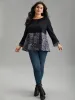 Ditsy Floral Patchwork Flutter Sleeve T-shirt sold by Bloomchic