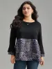 Ditsy Floral Patchwork Flutter Sleeve T-shirt sold by Bloomchic