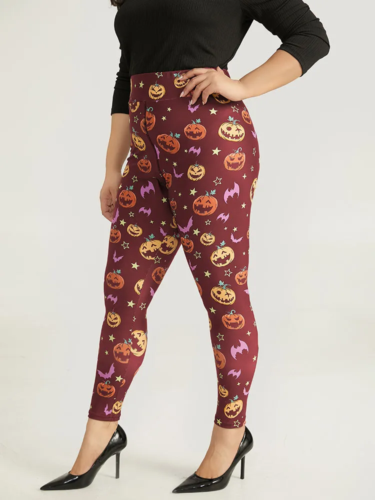 Halloween Graphic Wideband Waist Leggings sold by Bloomchic product image thumbnail 3