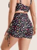 Allover Print Drawstring Skinny Swim Bottom sold by Bloomchic