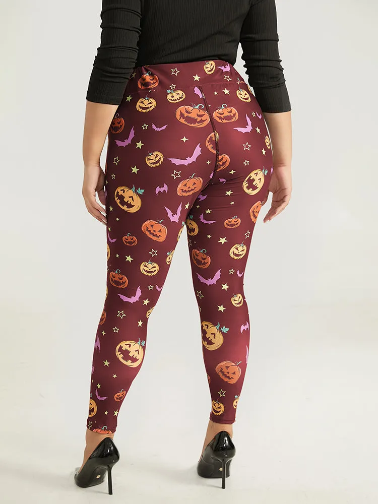 Halloween Graphic Wideband Waist Leggings sold by Bloomchic product image thumbnail 4