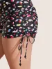 Allover Print Drawstring Skinny Swim Bottom sold by Bloomchic