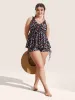Allover Print Drawstring Skinny Swim Bottom sold by Bloomchic