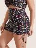 Allover Print Drawstring Skinny Swim Bottom sold by Bloomchic