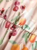 Citrus Fruits Print Elastic Waist Belted Pocket Dress sold by Bloomchic