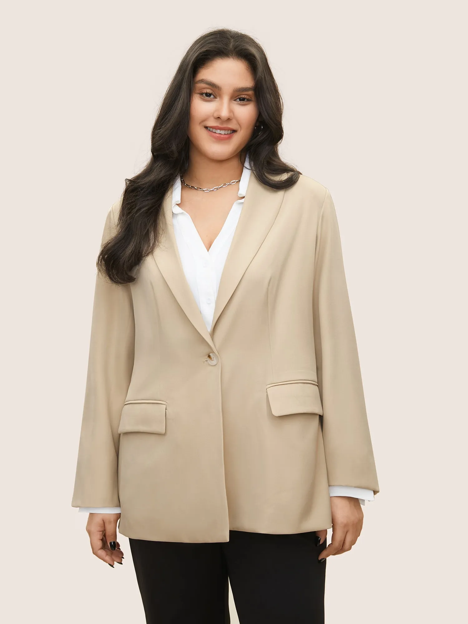 Suit Collar Flap Detail Blazer sold by Bloomchic