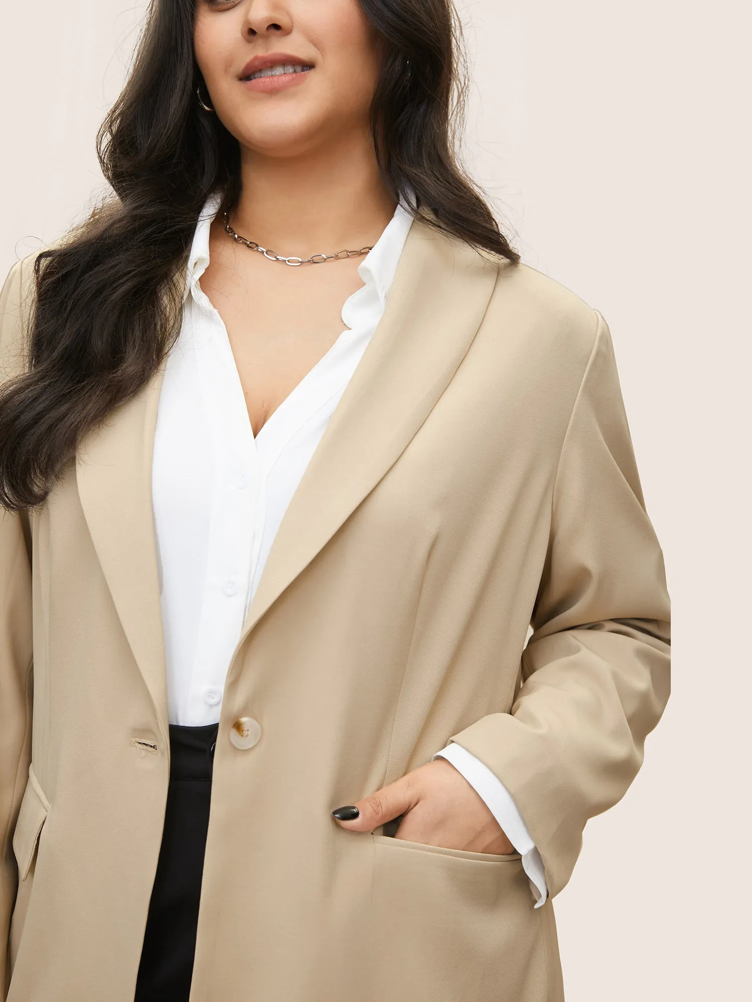 Suit Collar Flap Detail Blazer sold by Bloomchic product image thumbnail 3