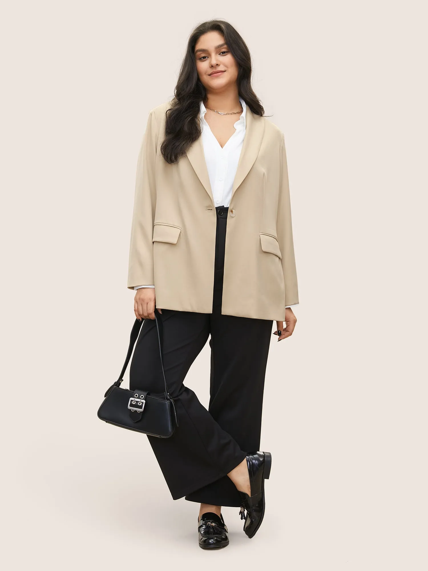 Suit Collar Flap Detail Blazer sold by Bloomchic product image thumbnail 2