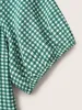 Square Neck Gingham Elastic Waist Midi Dress sold by Bloomchic