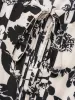 Silhouette Floral Print Tie Knot Gathered Dress sold by Bloomchic