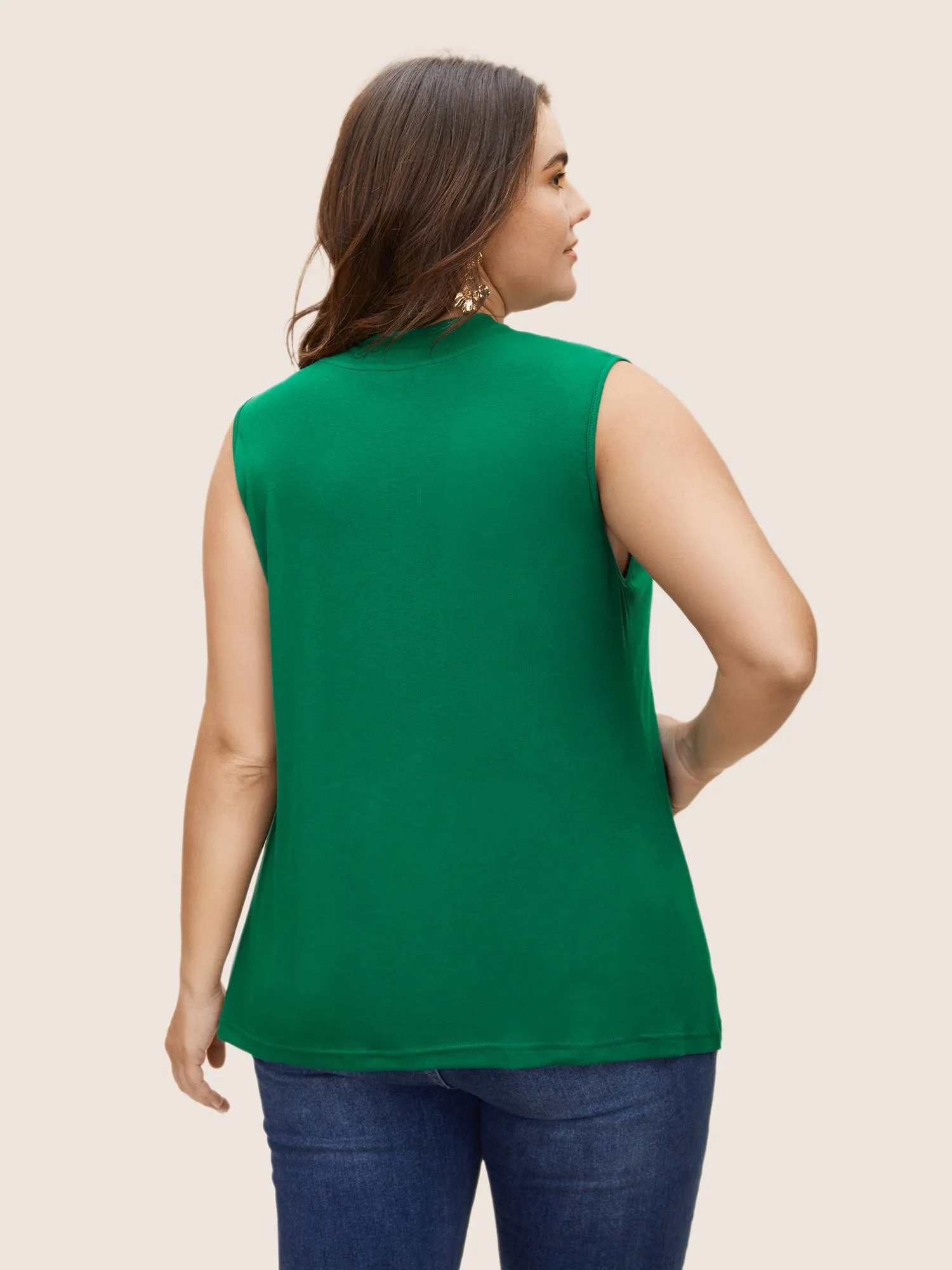 Supersoft Essentials Tie-Collar Tank Top sold by Bloomchic product image thumbnail 2