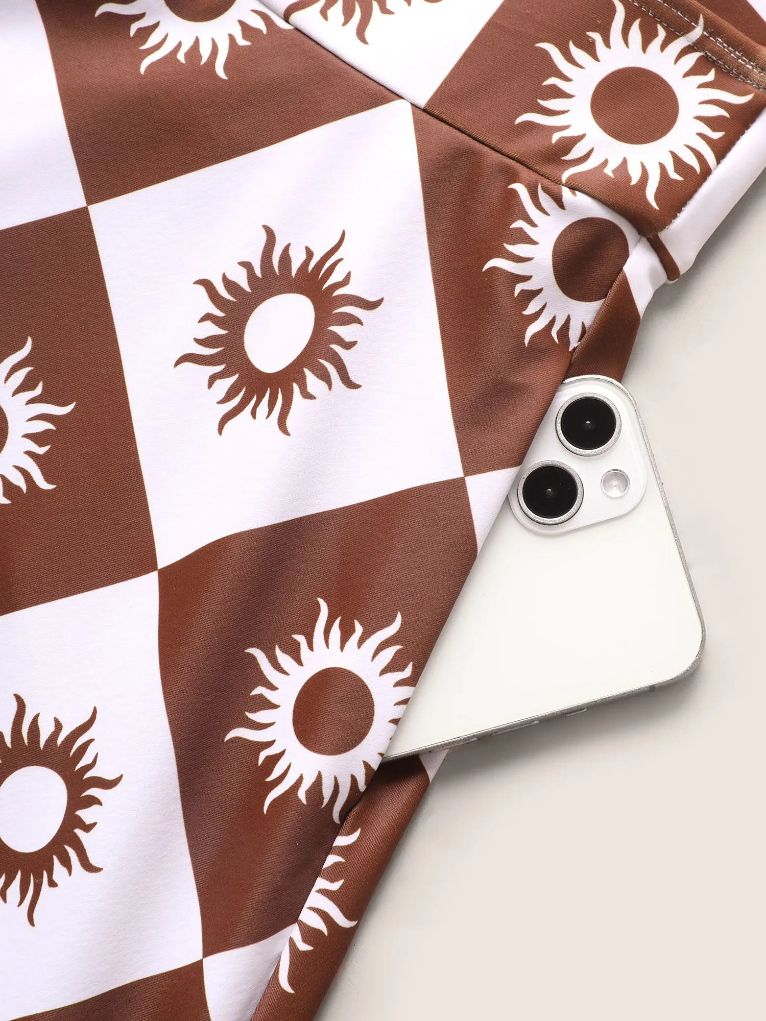 Overlap Collar Sun Print Pocket Swim Dress sold by Bloomchic product image thumbnail 5