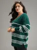 Supersoft Essentials Striped Contrast Split Hem Pullover sold by Bloomchic