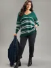 Supersoft Essentials Striped Contrast Split Hem Pullover sold by Bloomchic