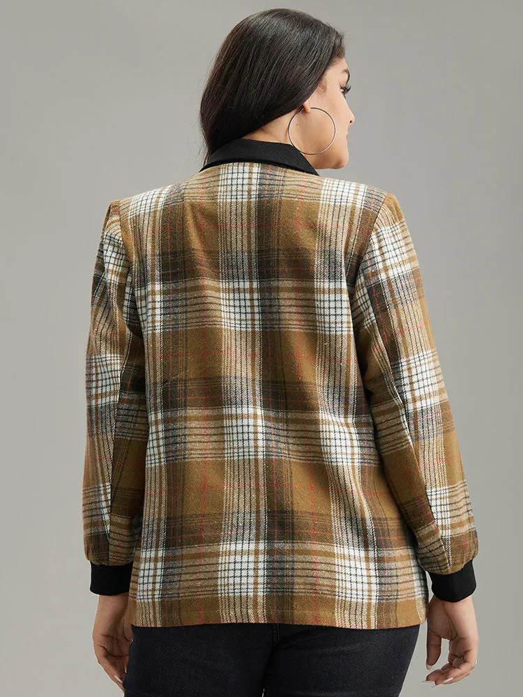 Lapel Collar Plaid Button Up Blazer sold by Bloomchic product image thumbnail 4