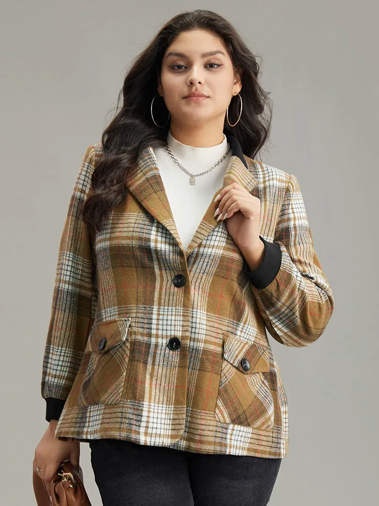 Lapel Collar Plaid Button Up Blazer sold by Bloomchic product image thumbnail 2