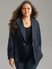 Plain Lapel Collar Button Fly Patched Pocket Blazer sold by Bloomchic