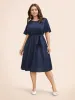 Round Neck Lace Patchwork Ruffle Sleeve Dress sold by Bloomchic