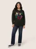 Heart Towel Embroidered Crew Neck Pullover sold by Bloomchic