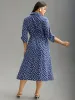 Ditsy Floral Belted Button Through Tab Sleeve Dress sold by Bloomchic