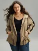 Wind-Resistant Contrast Trim Drawstring Jacket sold by Bloomchic