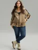 Wind-Resistant Contrast Trim Drawstring Jacket sold by Bloomchic