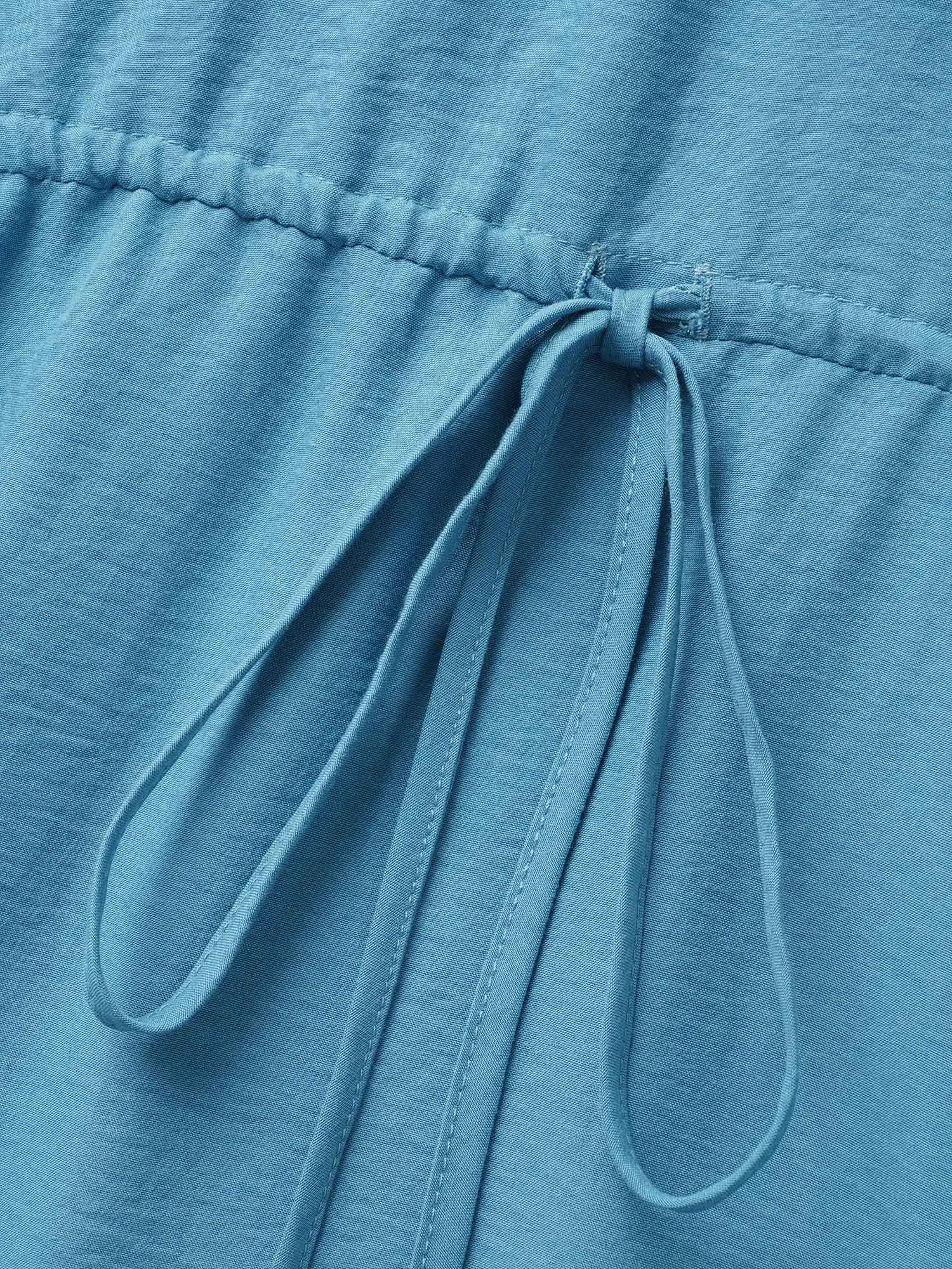 Lace Patchwork Notched Drawstring Dress sold by Bloomchic product image thumbnail 5