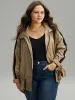 Wind-Resistant Contrast Trim Drawstring Jacket sold by Bloomchic
