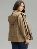 Wind-Resistant Contrast Trim Drawstring Jacket sold by Bloomchic