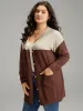 Supersoft Essentials Anti-Pilling Contrast Button Up Pullover sold by Bloomchic
