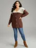 Supersoft Essentials Anti-Pilling Contrast Button Up Pullover sold by Bloomchic