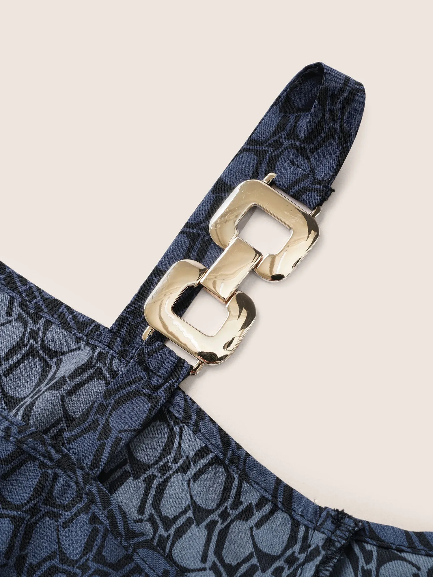 Geometric Metal Chain Detail Belted Dress sold by Bloomchic product image thumbnail 5