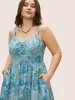 Bandana Print Ruched Pocket Cami Dress sold by Bloomchic