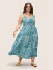 Bandana Print Ruched Pocket Cami Dress sold by Bloomchic