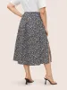 Ditsy Floral Pocket Cropped Split Side Skirt sold by Bloomchic