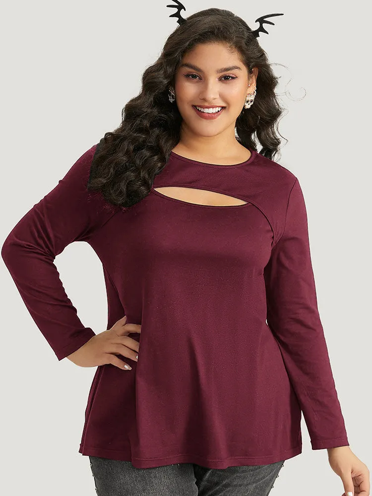 Halloween Supersoft Essentials Solid Cut Out T-shirt sold by Bloomchic