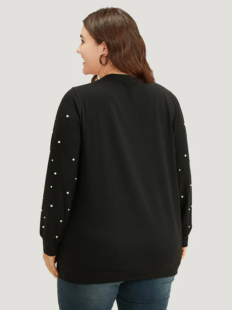 Halloween Pearl Beaded Round Neck Sweatshirt sold by Bloomchic product image thumbnail 4