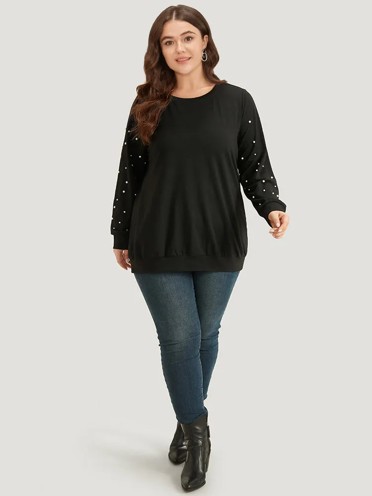 Halloween Pearl Beaded Round Neck Sweatshirt sold by Bloomchic product image thumbnail 5