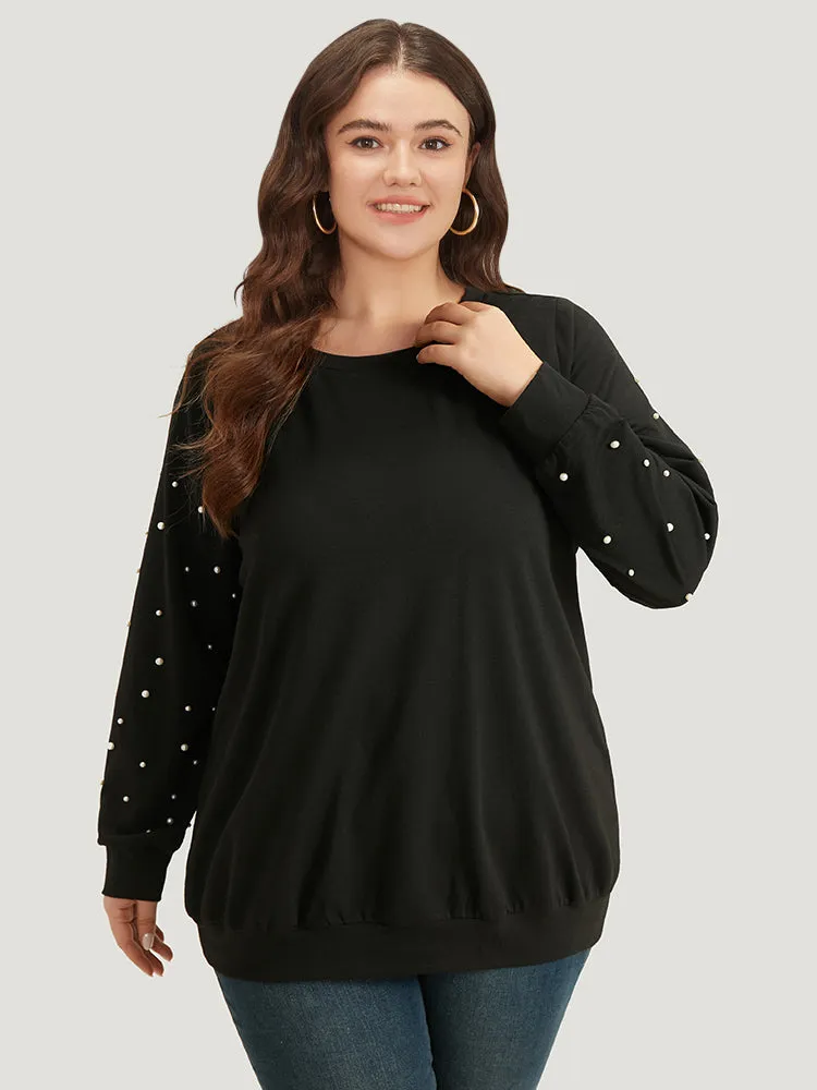 Halloween Pearl Beaded Round Neck Sweatshirt sold by Bloomchic product image thumbnail 2