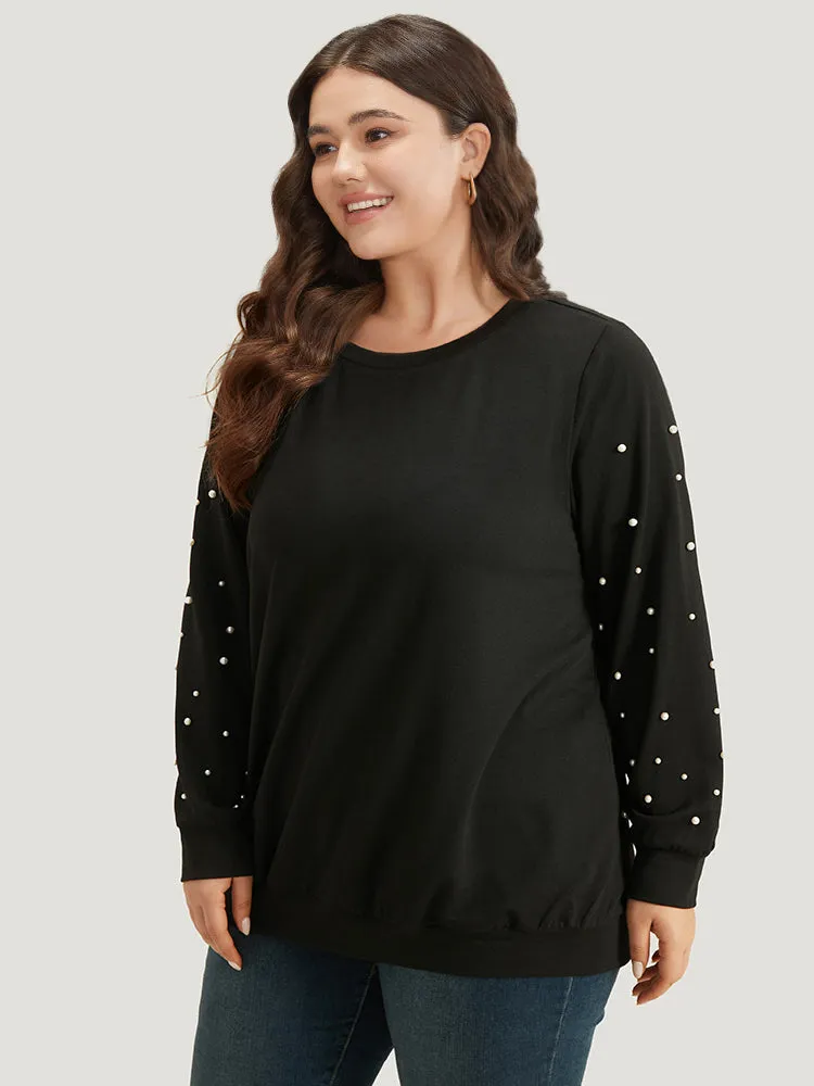 Halloween Pearl Beaded Round Neck Sweatshirt sold by Bloomchic product image thumbnail 3