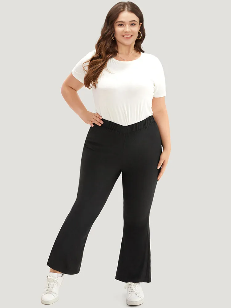 Plain Plisse Flare Leg Sweatpants sold by Bloomchic product image thumbnail 3
