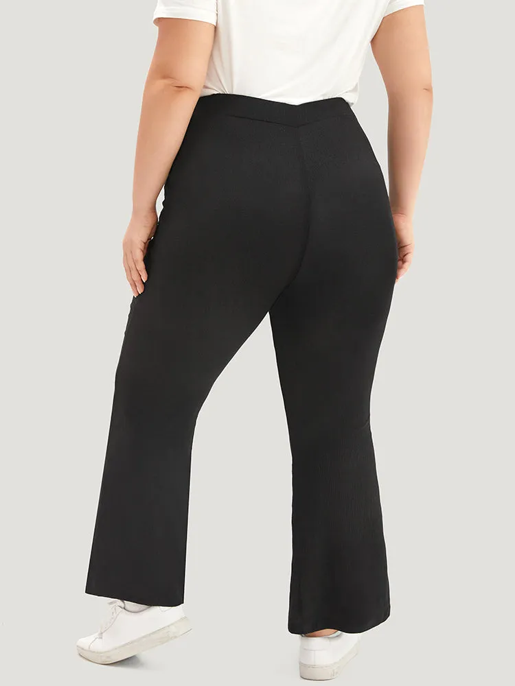 Plain Plisse Flare Leg Sweatpants sold by Bloomchic product image thumbnail 4