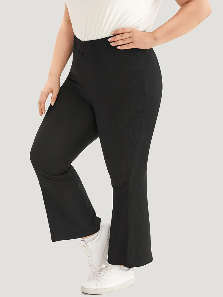 Plain Plisse Flare Leg Sweatpants sold by Bloomchic product image thumbnail 2