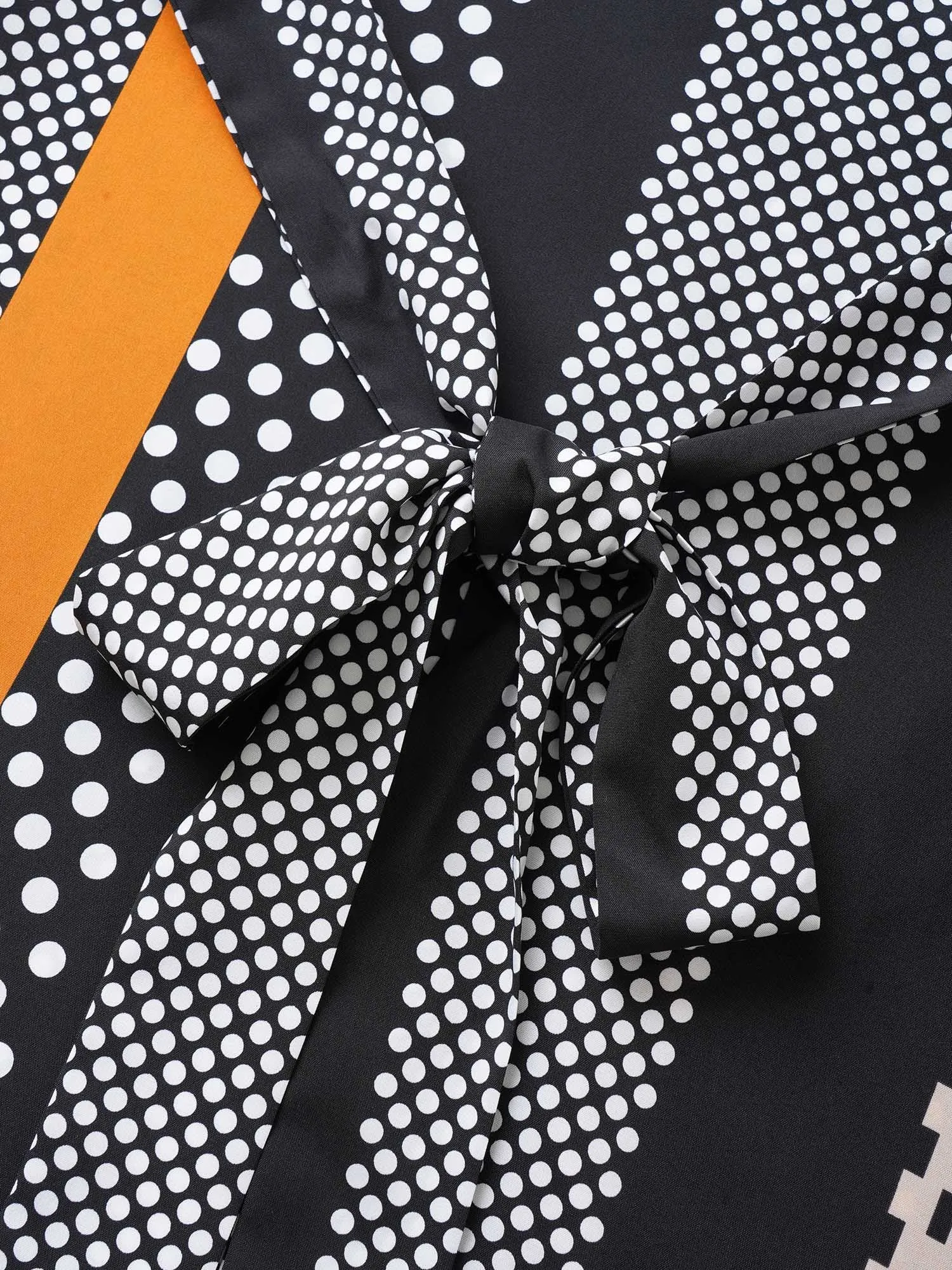 Polka Dot & Striped Notched Contrast Belted Dress sold by Bloomchic product image thumbnail 5