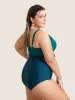 Contrast Patchwork Tie Knot One Piece Swimsuit sold by Bloomchic