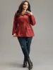 Two Tone Hooded Drawstring Zipper Jacket sold by Bloomchic