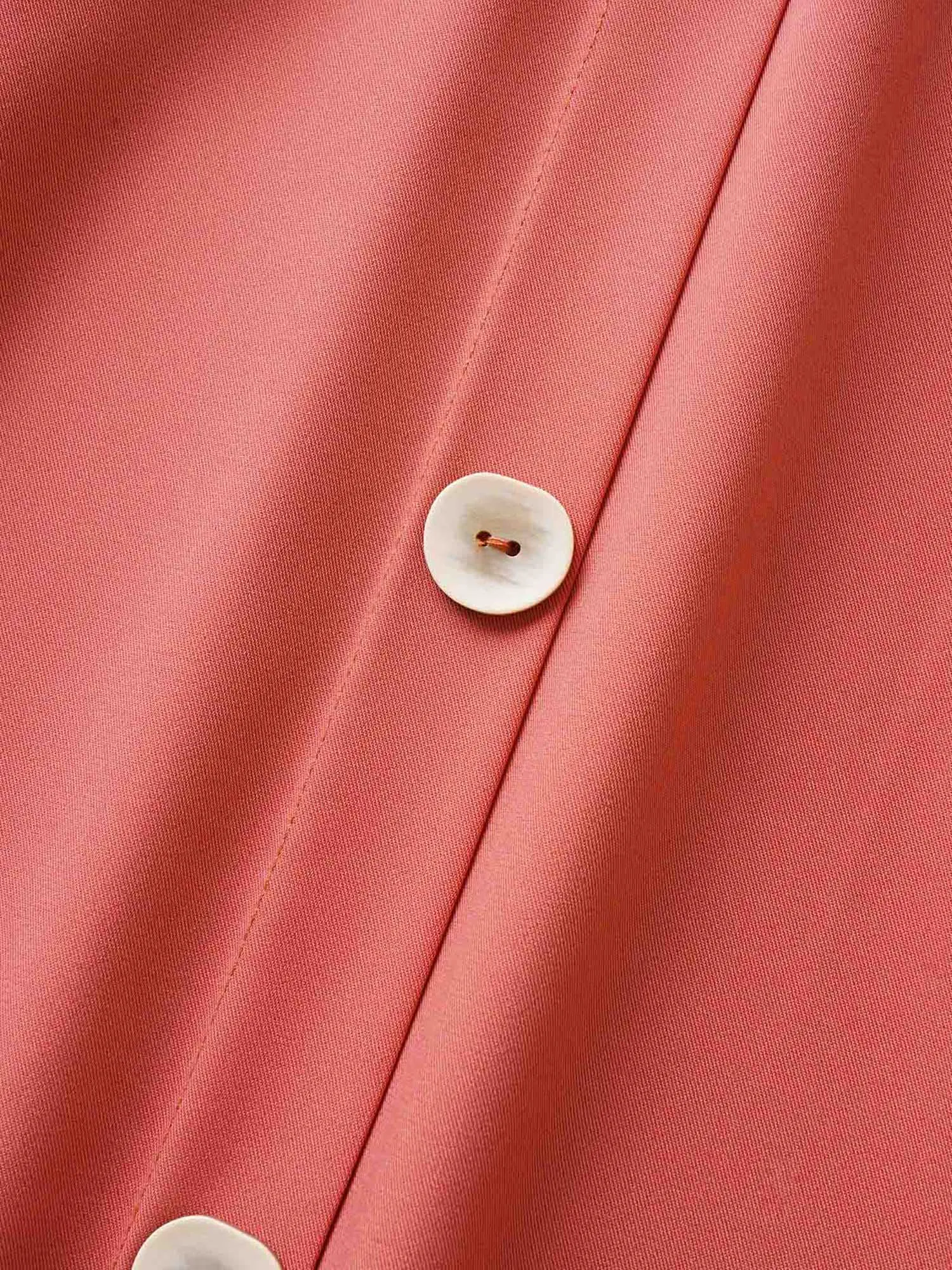 Plain Ruffle Cap Sleeve Button Detail Dress sold by Bloomchic product image thumbnail 5