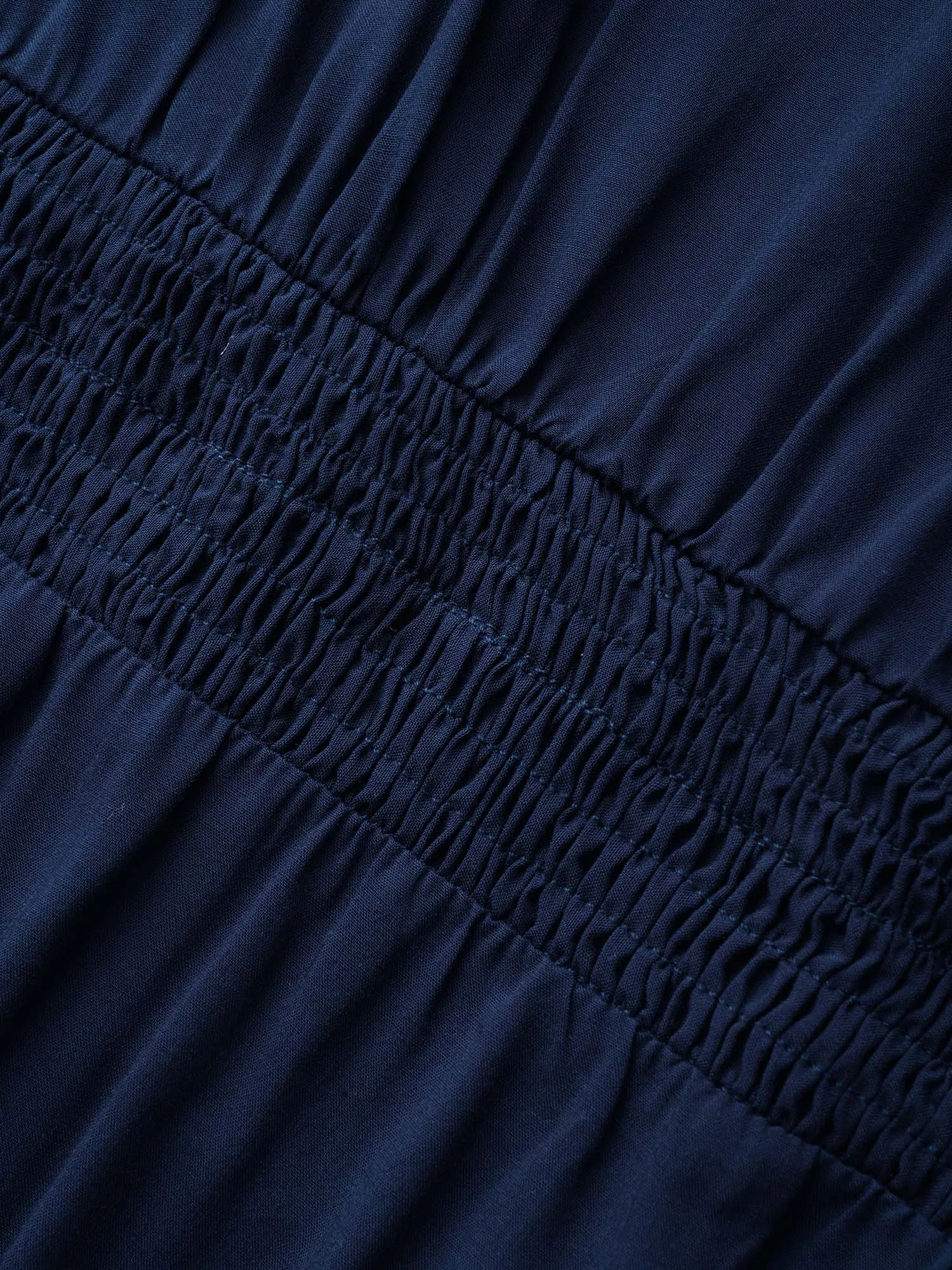 Plain Shirred Cap Sleeve Midi Dress sold by Bloomchic product image thumbnail 5