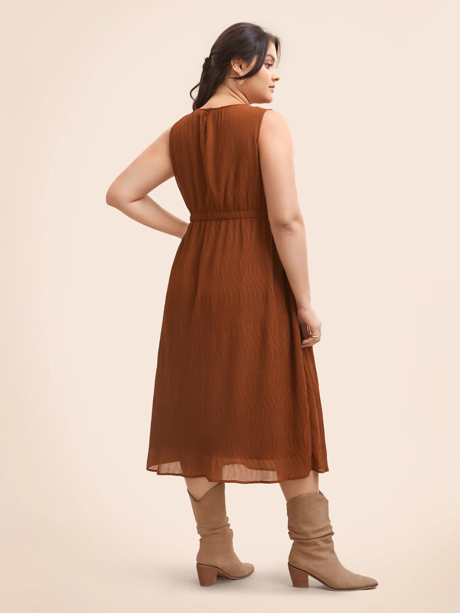 Texture Sleeveless See Through Dress sold by Bloomchic product image thumbnail 3